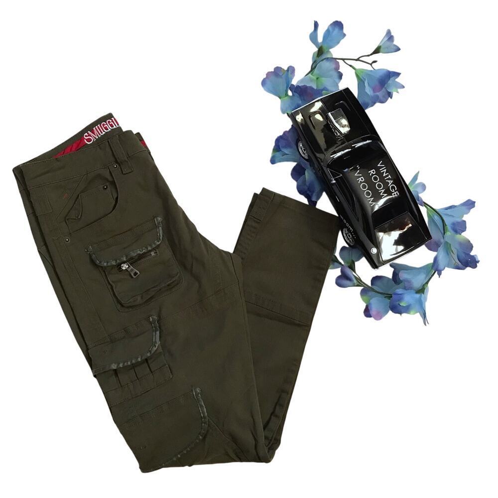 Smuggler's Moon NWOT Olive Green Cargo Skinny Jeans Men 30 *Pls See Description*